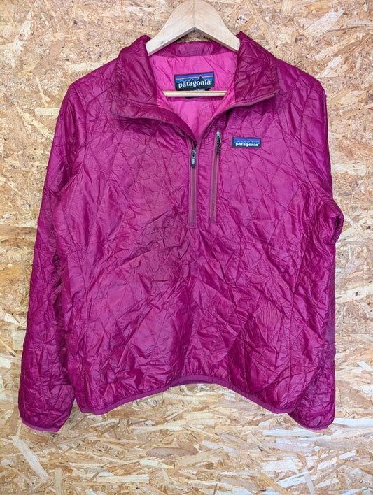Patagonia Nano Puff Pullover Womens Medium Magenta Quilt Lightweight Primaloft