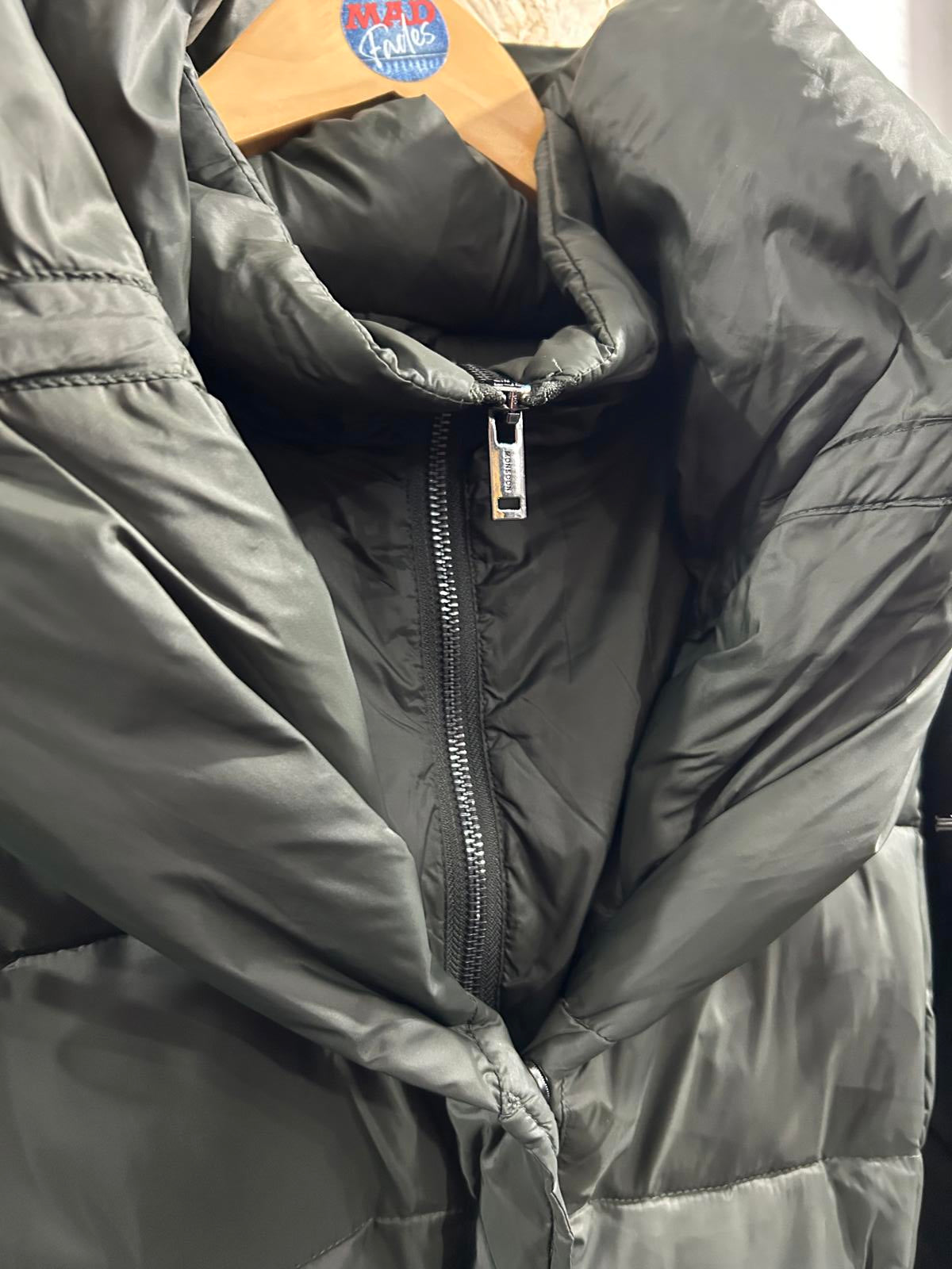 Monsoon Laurel Coat Women Medium 10-12 Forest Green Quilted Puffer Hooded Jacket