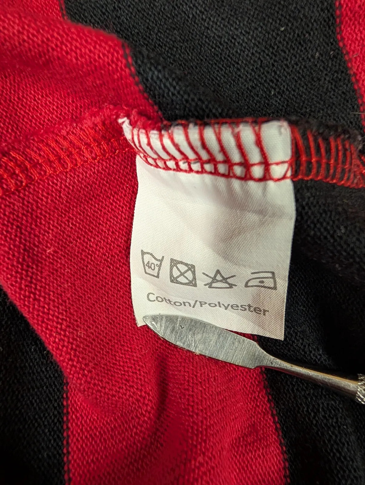Blackheath Rugby Club Shirt Medium 14/15 Home Red Cotton Stripe L/S Embroidered
