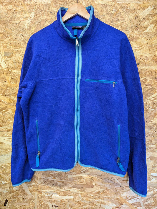 Vintage Patagonia Fleece Jacket Mens Large Blue USA Made 90s Full Zip Cardigan