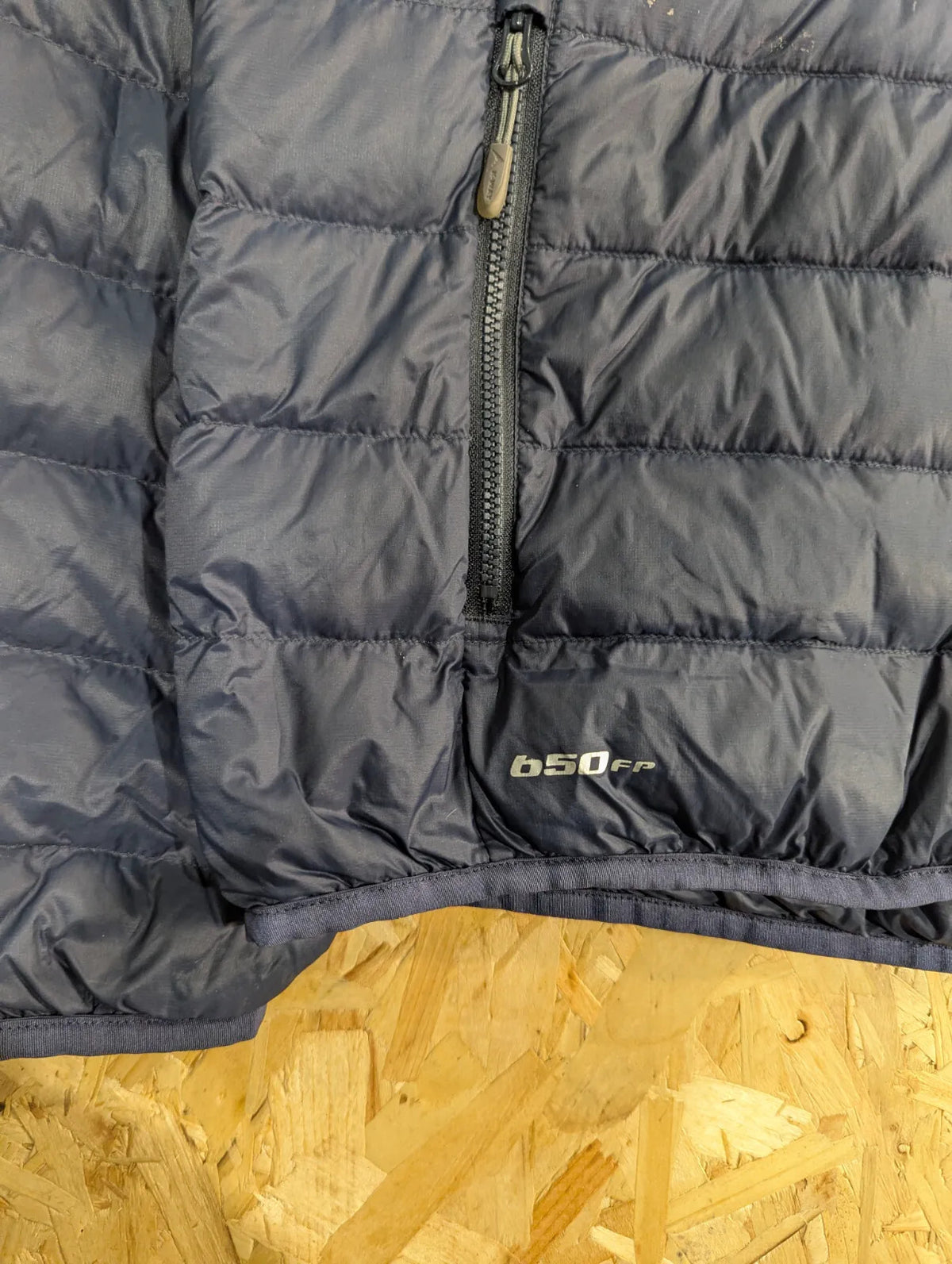 K Way Drake Puffer Jacket Mens Large Navy Duck Down Filled 650 Power Lightweight