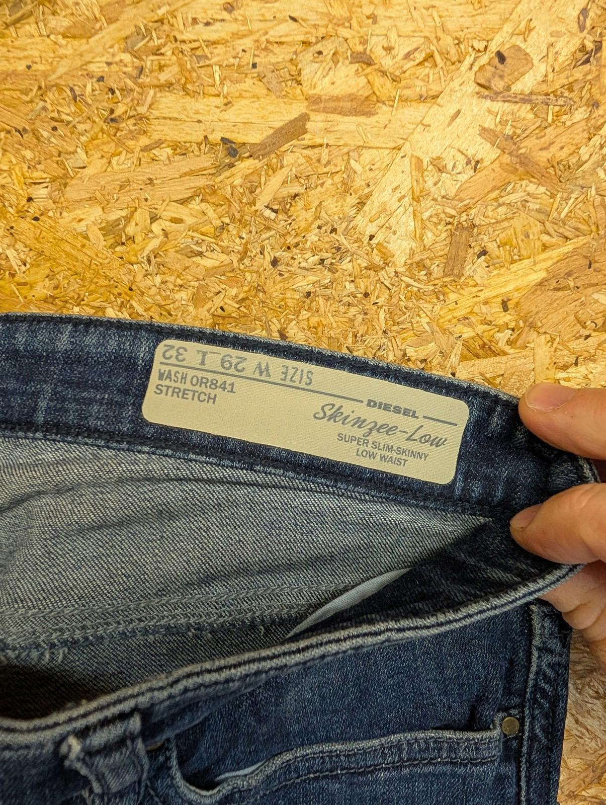 Diesel Skinzee-Low Jeans W29 L32 Women Blue Denim Distressed Slim Fit Skinny