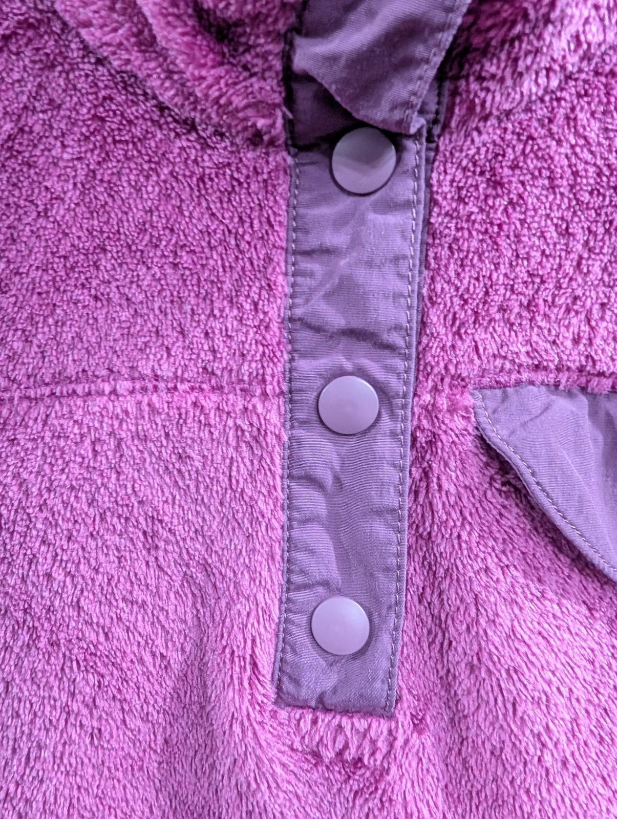 Patagonia Fleece Age 10 Girls Medium Jumper Pullover Pink Hiking Warm
