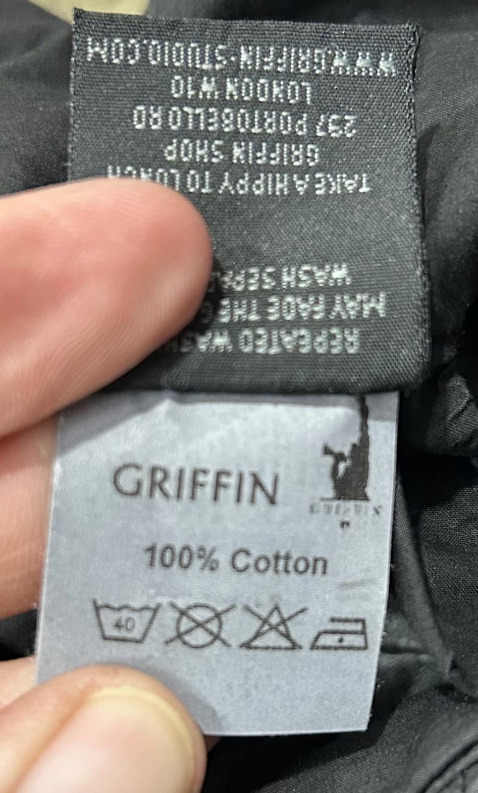 Griffin Studio Cargo Pants W30 L32 Black Trousers Baggies Cuffed Skate