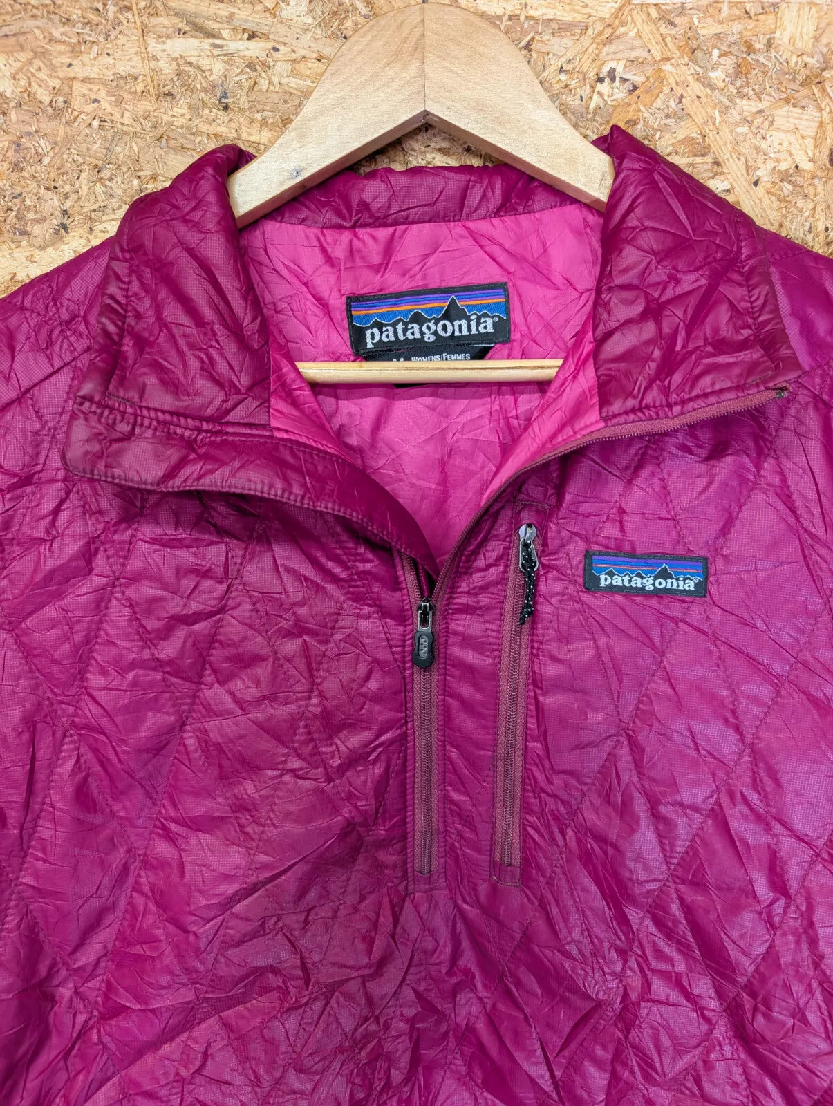 Patagonia Nano Puff Pullover Womens Medium Magenta Quilt Lightweight Primaloft