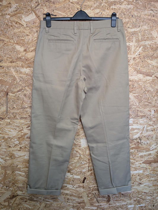 Gant W33 L31 Beige Chino Trousers Relaxed Tapered Fit Zip Fly