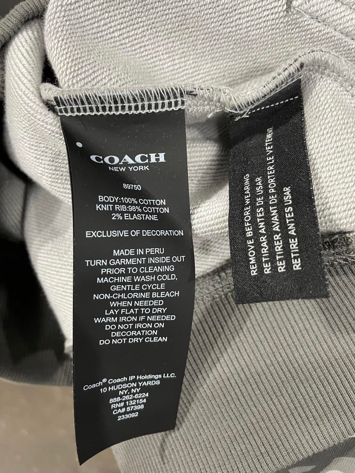 Coach Camouflage Grey Black Hoodie Jumper Full Zip Pullover Camo Mens Small