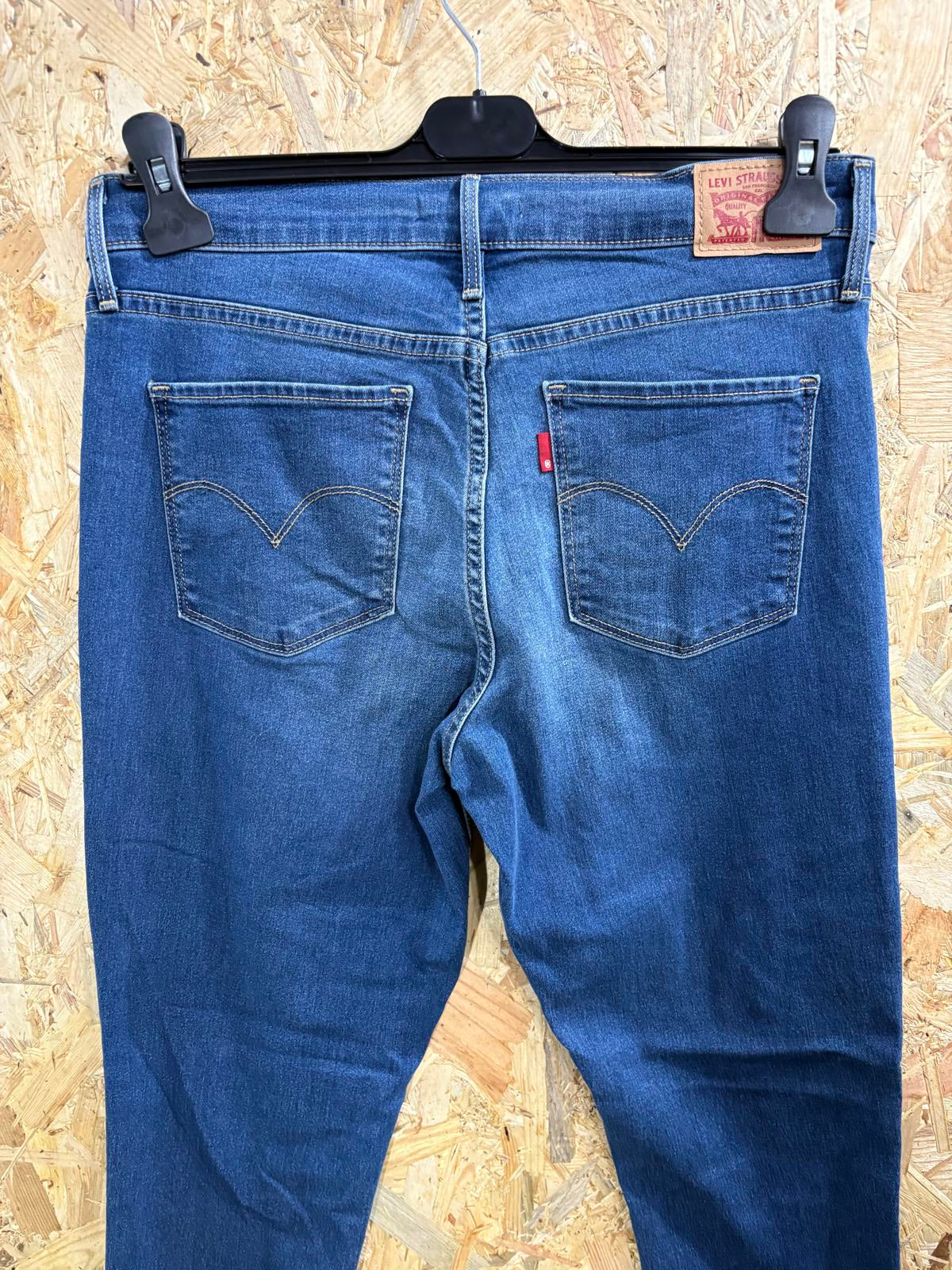 Levis 311 Shaping Skinny Jeans Women W30 L32 Mid Blue Stretch Denim Red Tab