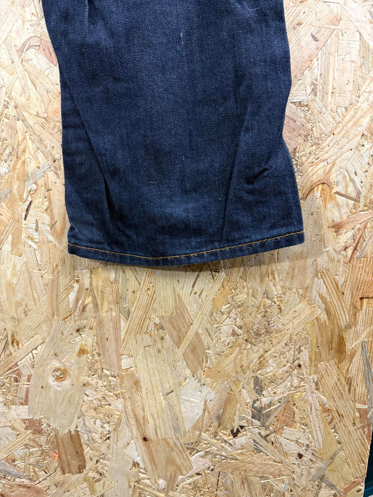 True Religion Jeans W31 L34 Men Straight Leg Navy Blue Denim Zip Fly