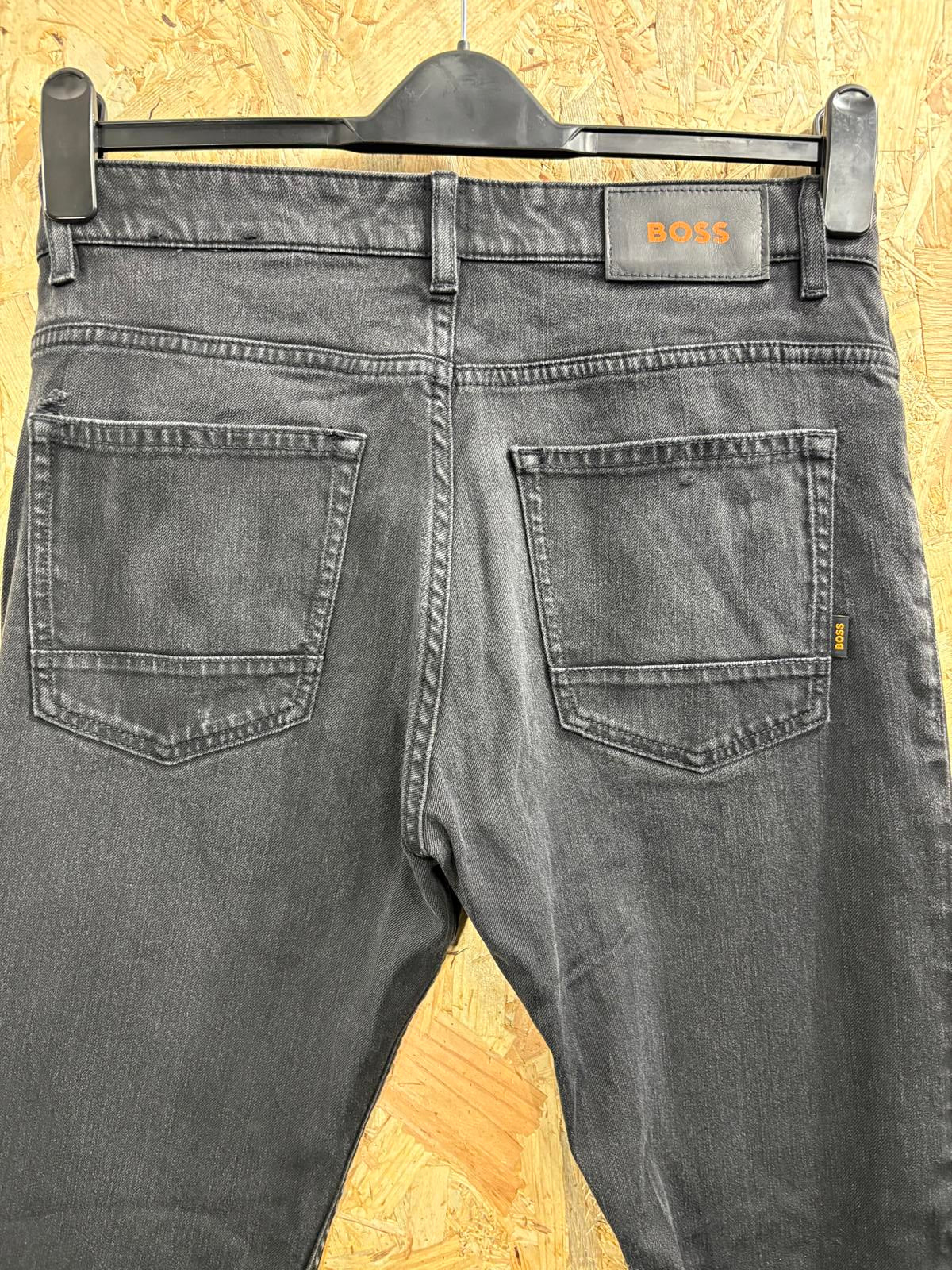 Hugo Boss Jeans W32 L32 Men Delaware Slim Fit Black Organic Cotton Denim