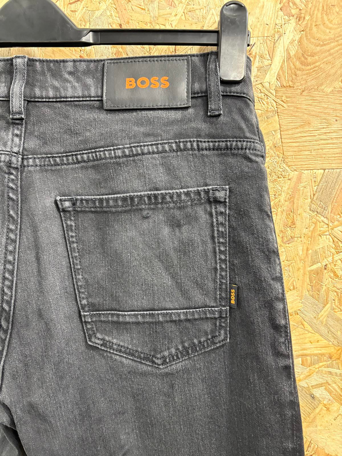 Hugo Boss Jeans W32 L32 Men Delaware Slim Fit Black Organic Cotton Denim