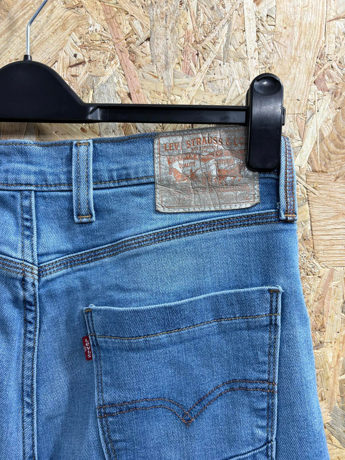 Levis 511 Slim Jeans W32 L28 Men Light Blue Straight Leg Red Tab Stretch Zip Fly