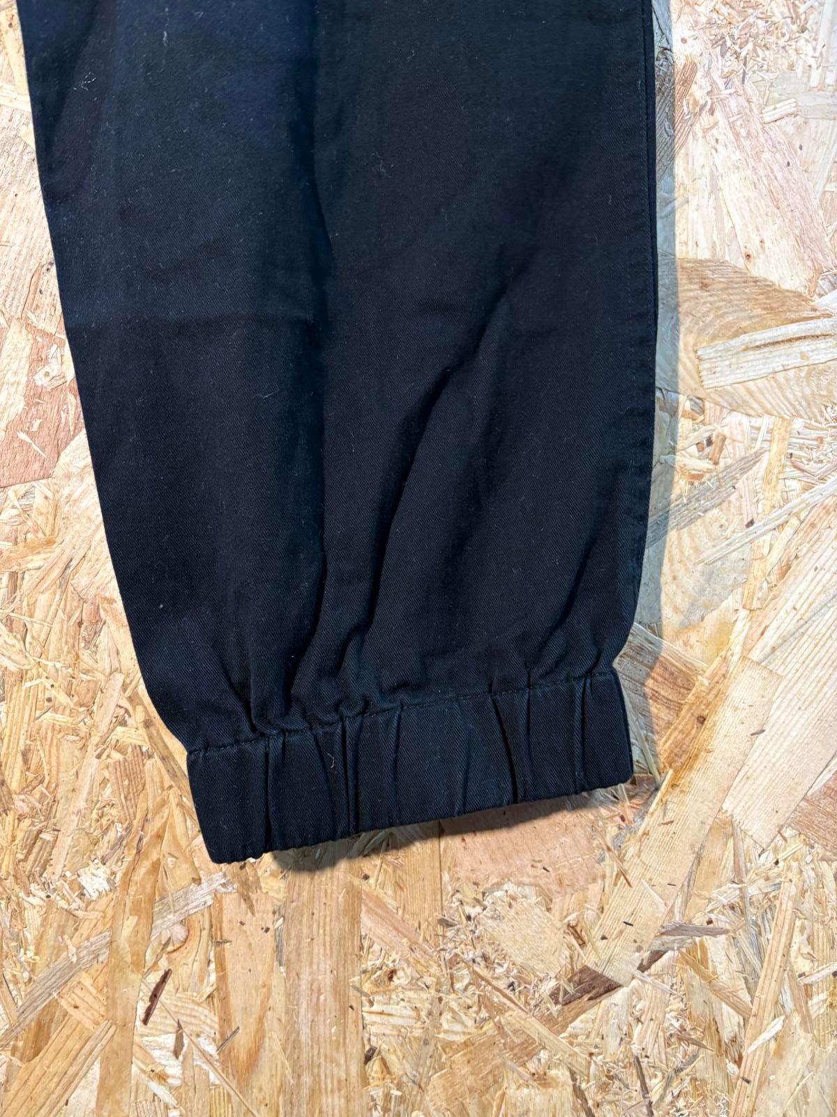 Barbour International Cargo Trousers Womens Size 14 W32 L29 Black Cuffed Joggers