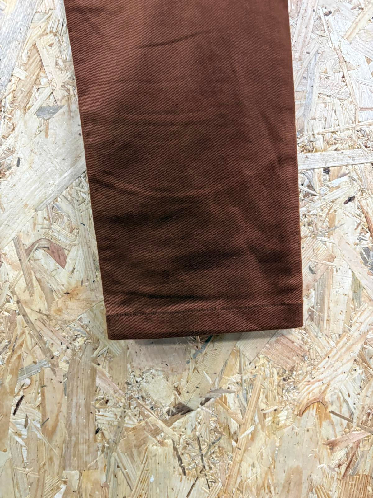 Wrangler Texas Stretch Jeans W34 L32 Men Straight Fit Brown Denim Zip Fly