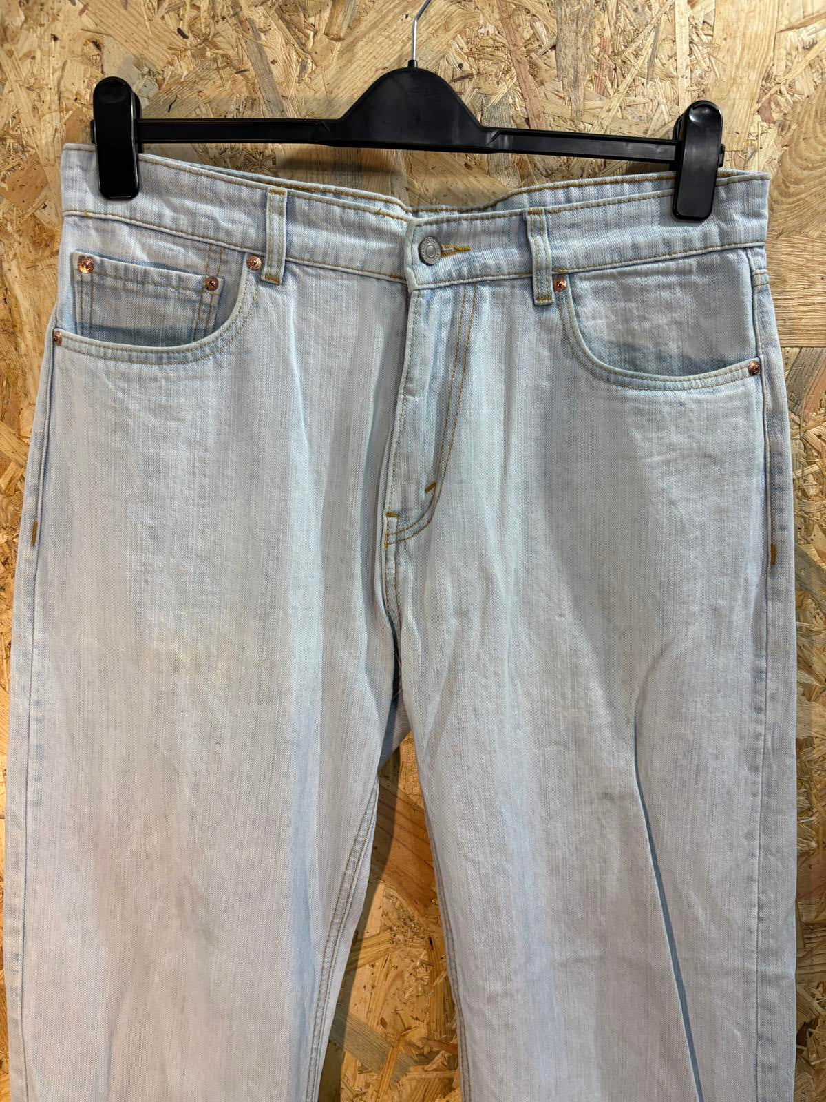 Levis Wide Baggy Jeans W34 L31 Men Relaxed Light Blue Stonewashed Denim Y2K