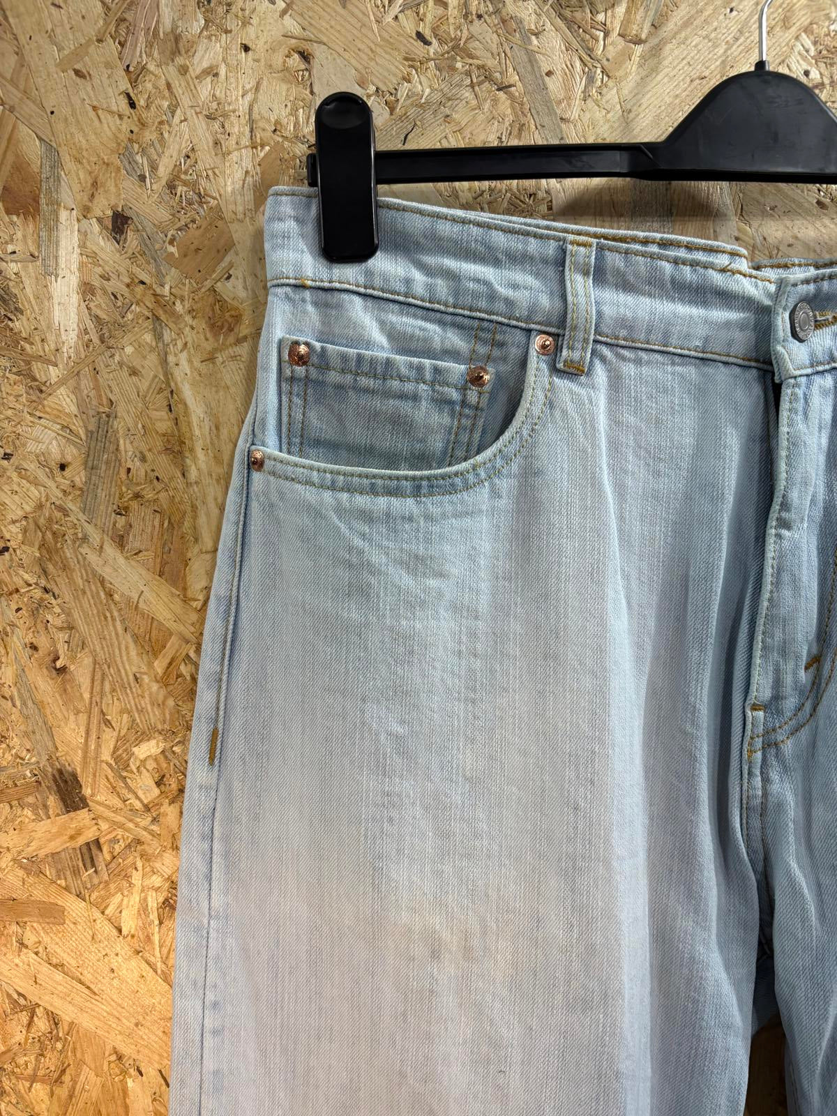 Levis Wide Baggy Jeans W34 L31 Men Relaxed Light Blue Stonewashed Denim Y2K
