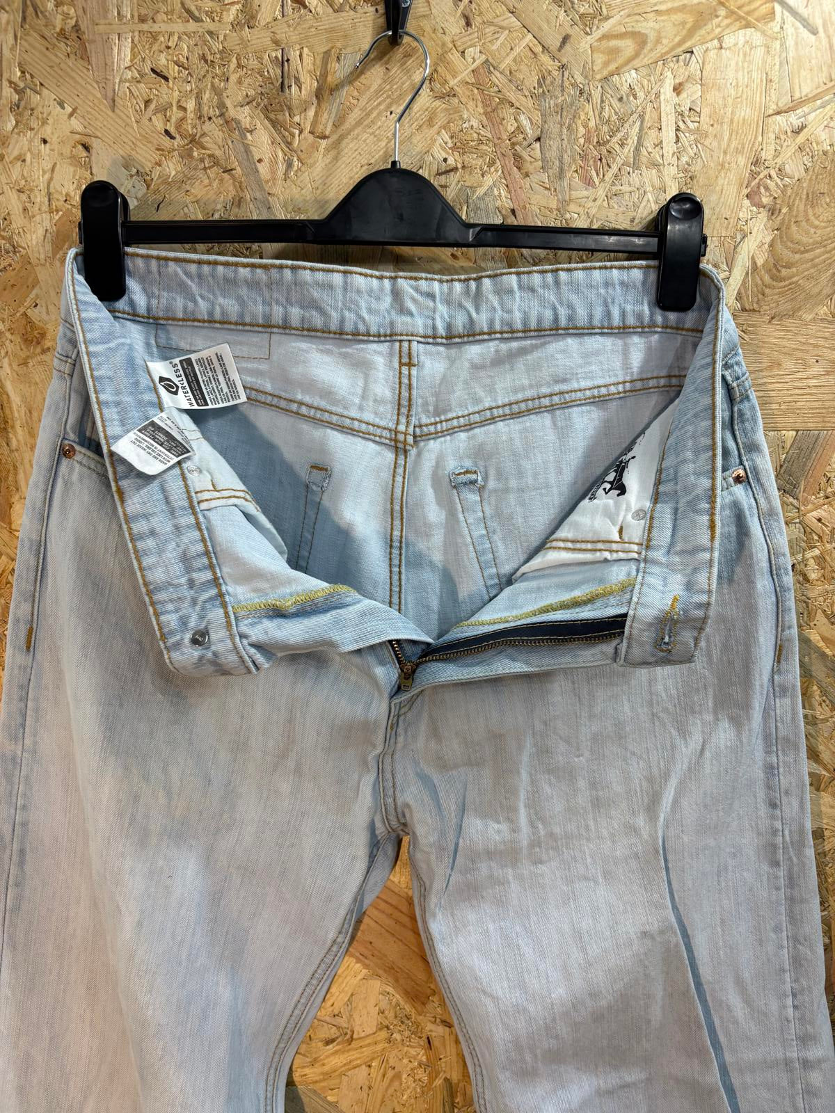 Levis Wide Baggy Jeans W34 L31 Men Relaxed Light Blue Stonewashed Denim Y2K