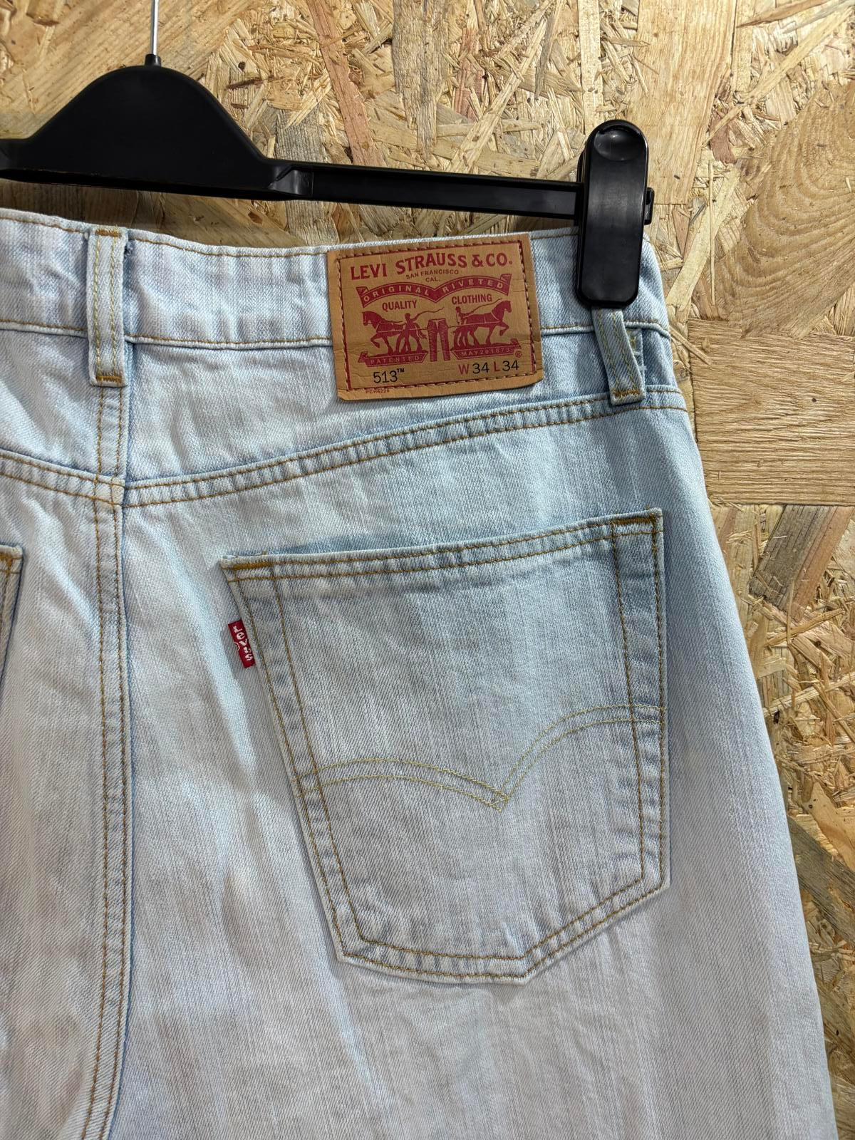 Levis Wide Baggy Jeans W34 L31 Men Relaxed Light Blue Stonewashed Denim Y2K