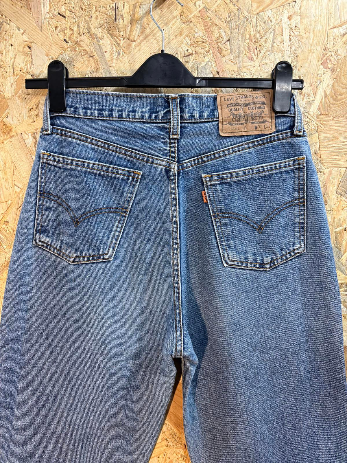 Levis 891 Jeans W32 L32 UK Made Orange Tab Vintage 90s Blue Denim Zip Fly