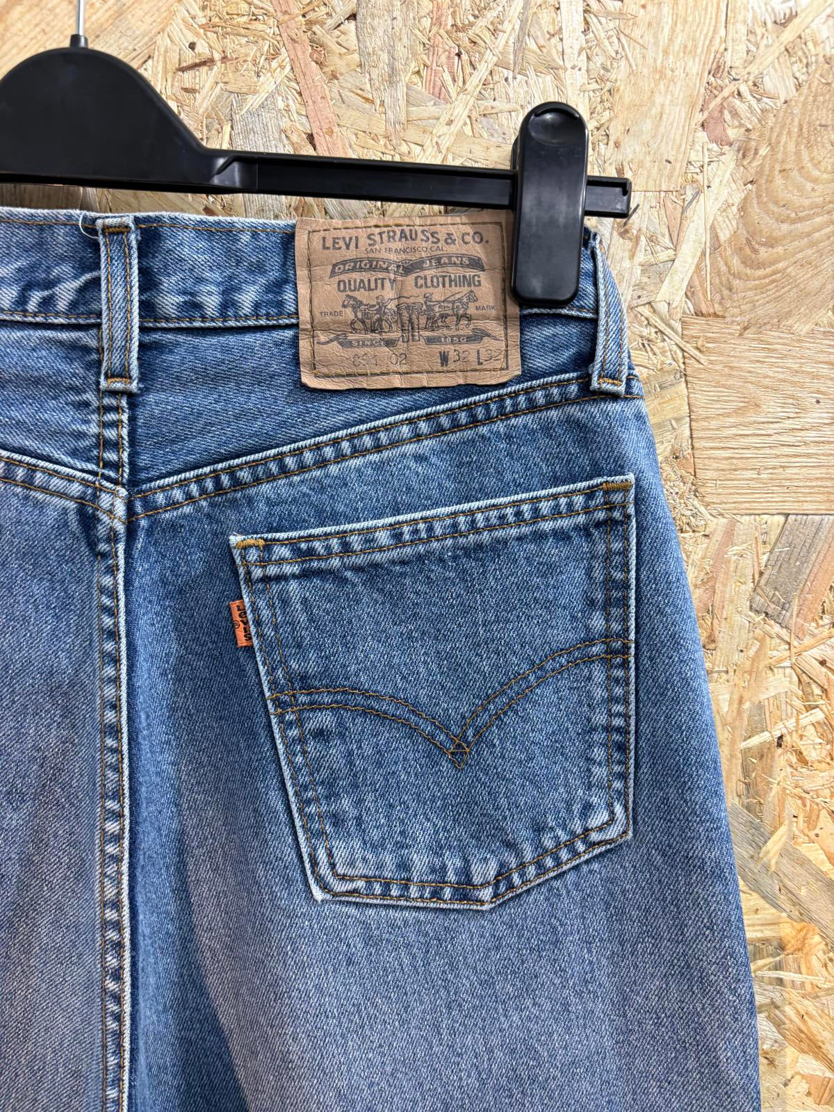 Levis 891 Jeans W32 L32 UK Made Orange Tab Vintage 90s Blue Denim Zip Fly