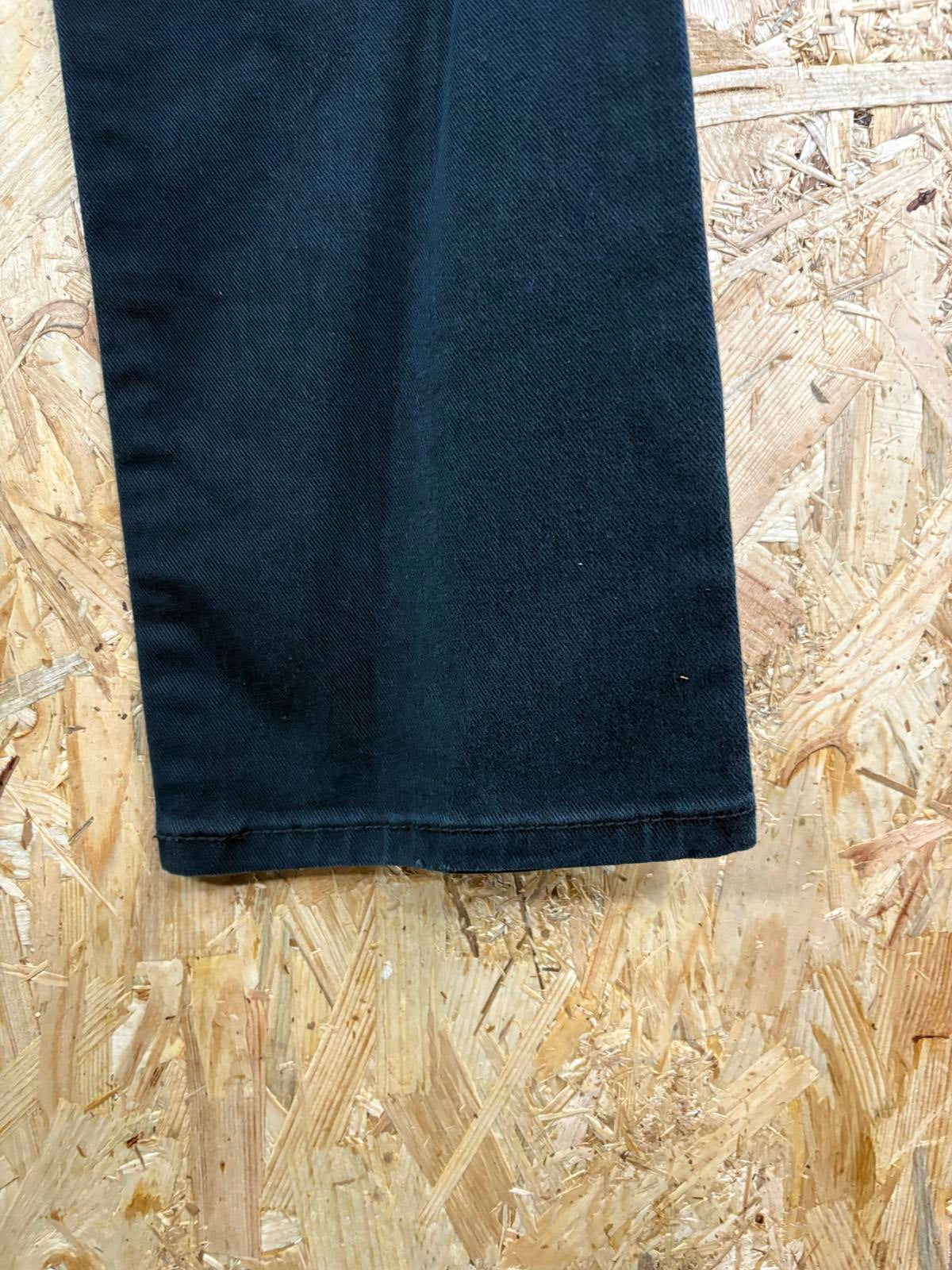 Levis 505 Jeans W30 L34 Women Straight Leg Stretch Denim Navy Blue Zip Fly