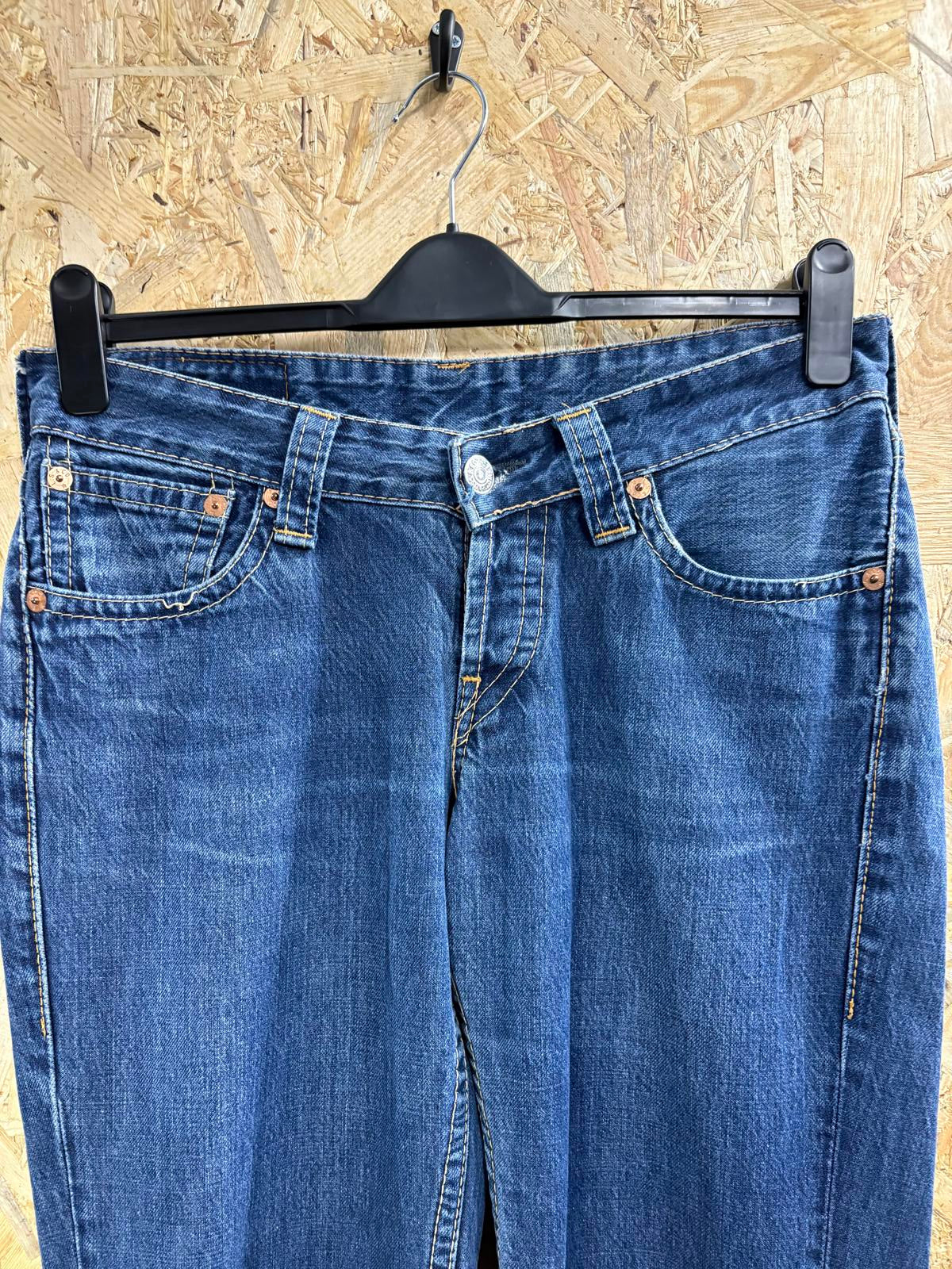 Levis 921 Jeans Women W32 L32 Straight Baggy Vintage Y2K Mid Blue Denim Red Tab