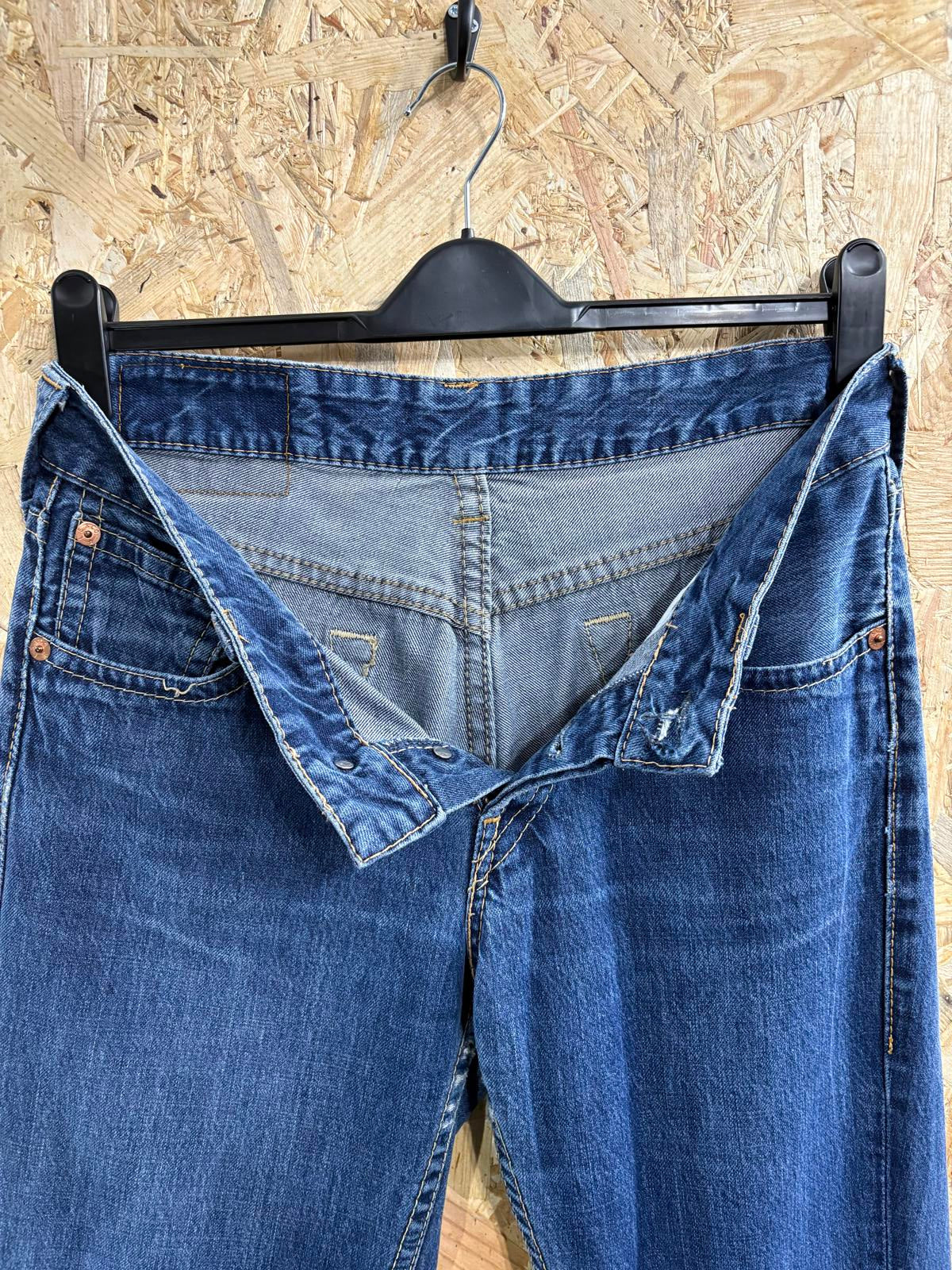 Levis 921 Jeans Women W32 L32 Straight Baggy Vintage Y2K Mid Blue Denim Red Tab