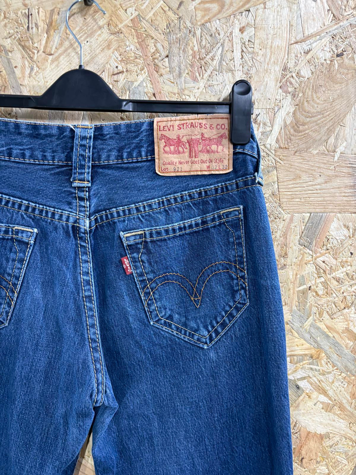Levis 921 Jeans Women W32 L32 Straight Baggy Vintage Y2K Mid Blue Denim Red Tab