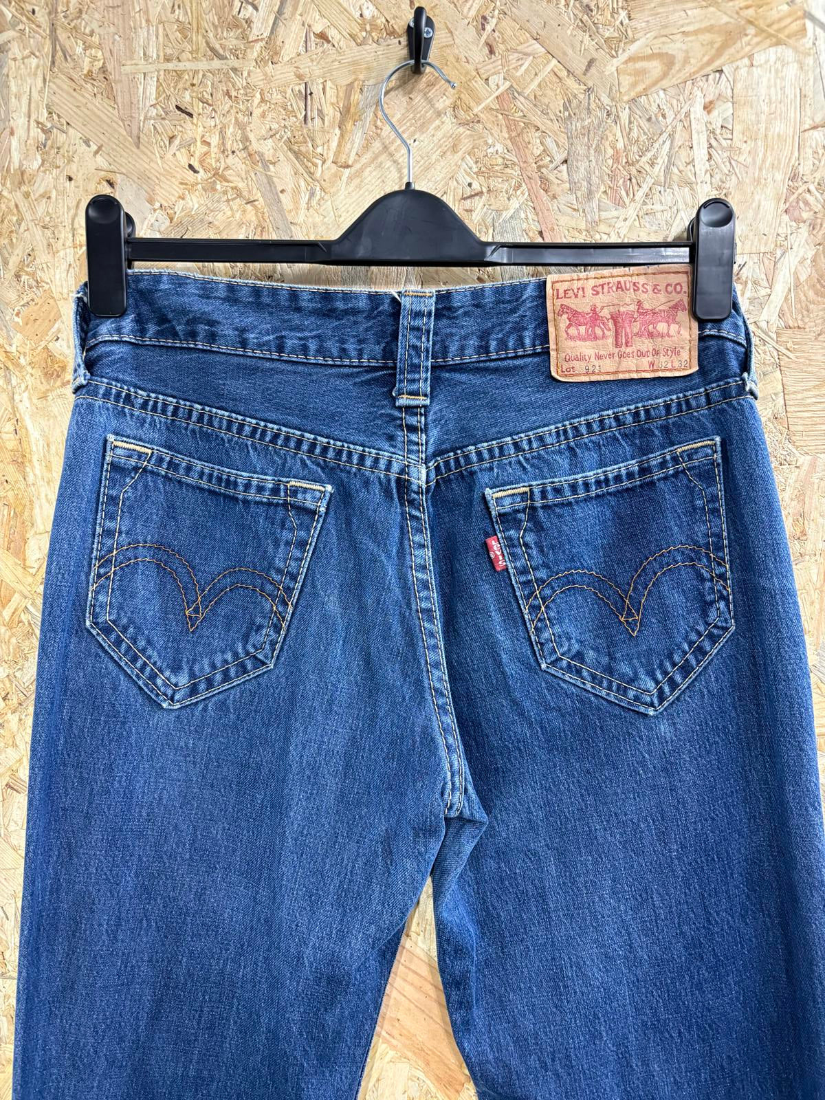 Levis 921 Jeans Women W32 L32 Straight Baggy Vintage Y2K Mid Blue Denim Red Tab
