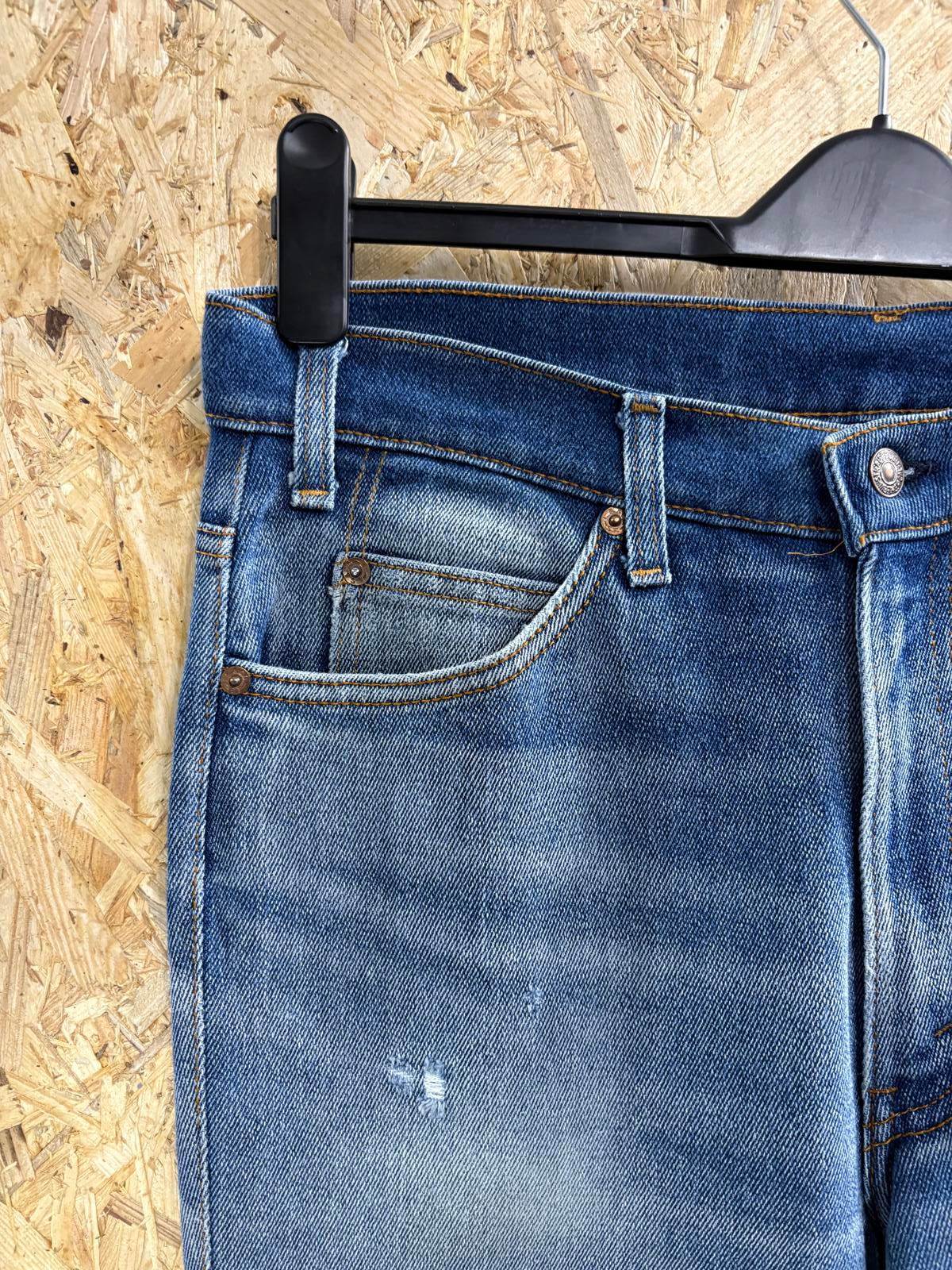 Vintage 80s Levis 517 Blue Bootcut Jeans W34 L32 USA Made Burgundy Tab Zip Fly