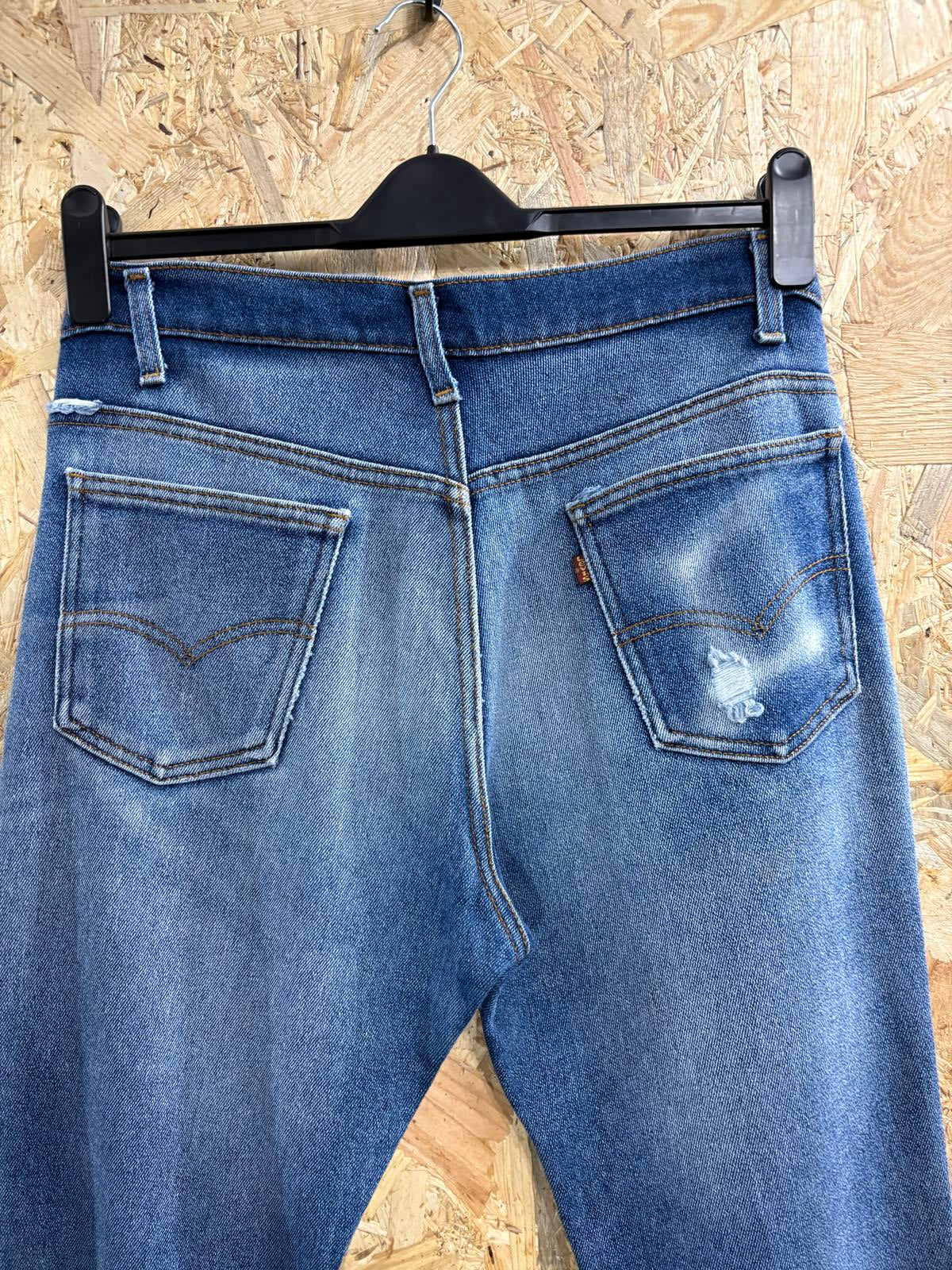 Vintage 80s Levis 517 Blue Bootcut Jeans W34 L32 USA Made Burgundy Tab Zip Fly