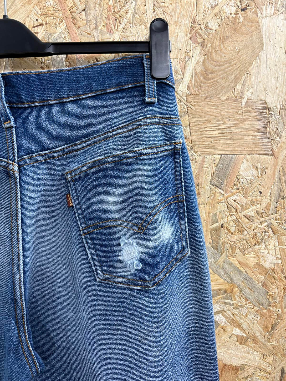 Vintage 80s Levis 517 Blue Bootcut Jeans W34 L32 USA Made Burgundy Tab Zip Fly