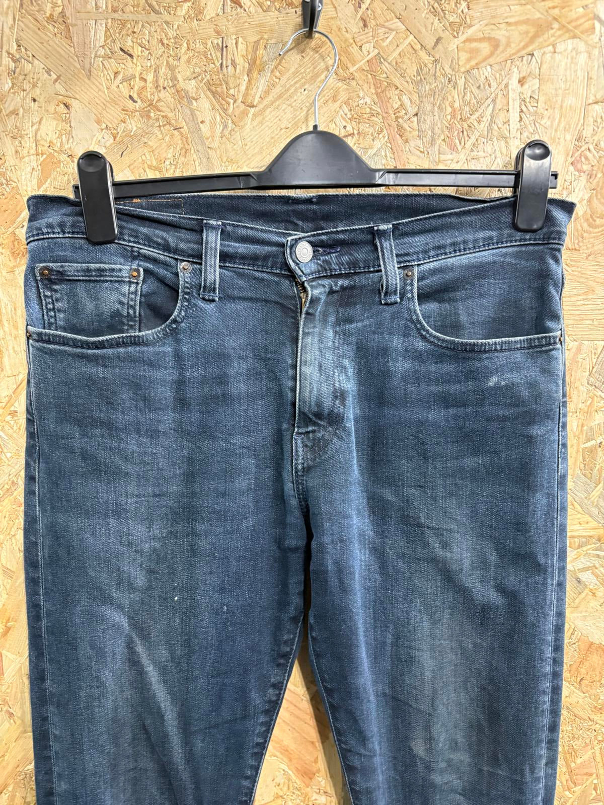 Levis 512 Slim Jeans W32 L32 Men Navy Blue Stretch Red Tab Zip Fly Indie Rock