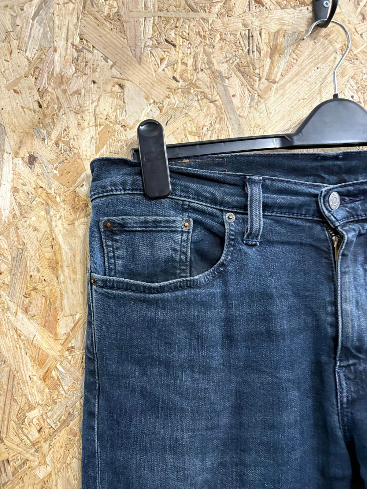 Levis 512 Slim Jeans W32 L32 Men Navy Blue Stretch Red Tab Zip Fly Indie Rock