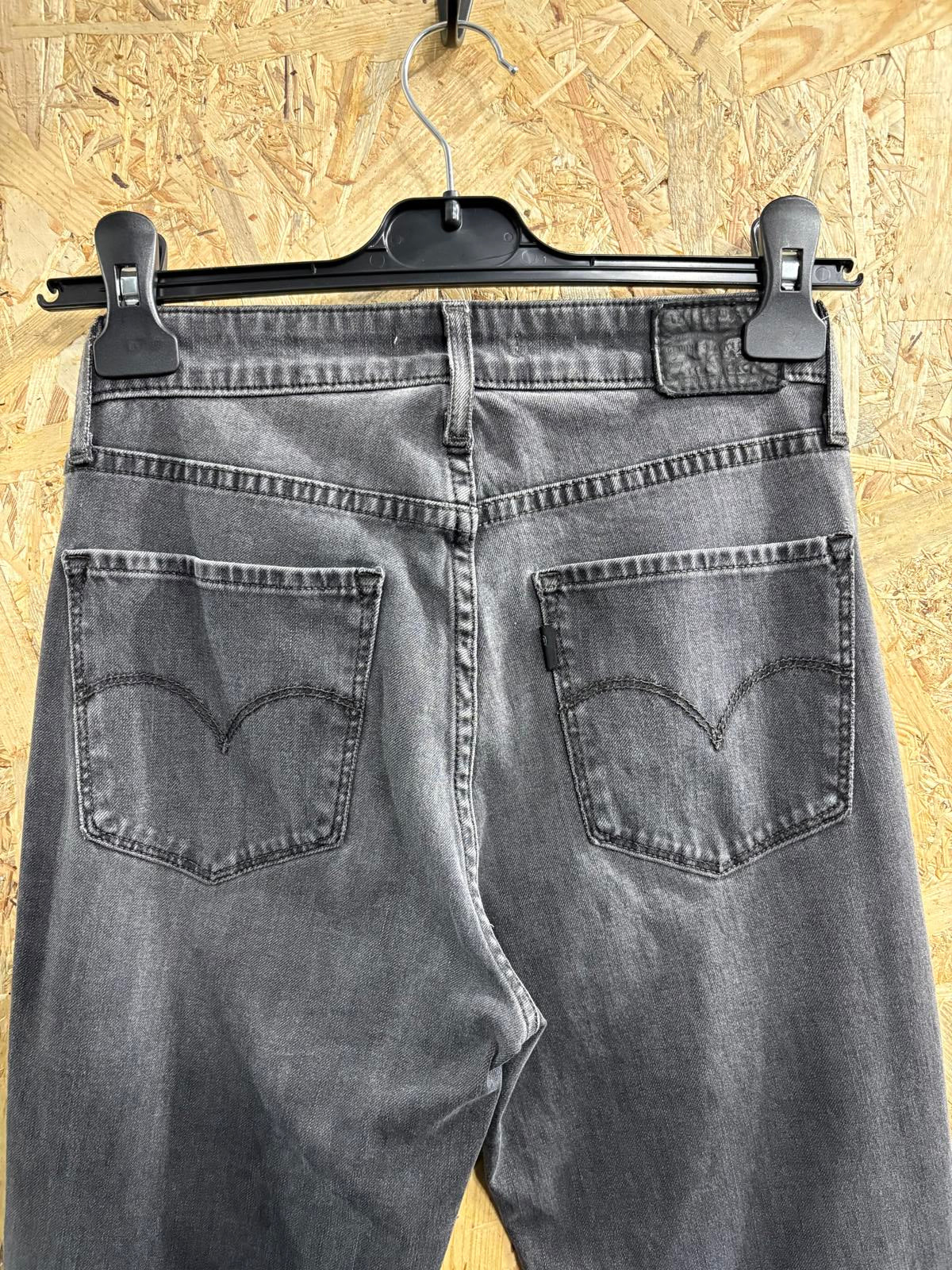 Levis 721 High Rise Skinny Jeans Size 8 W27 L30 Women Black Grey Stretch Slim