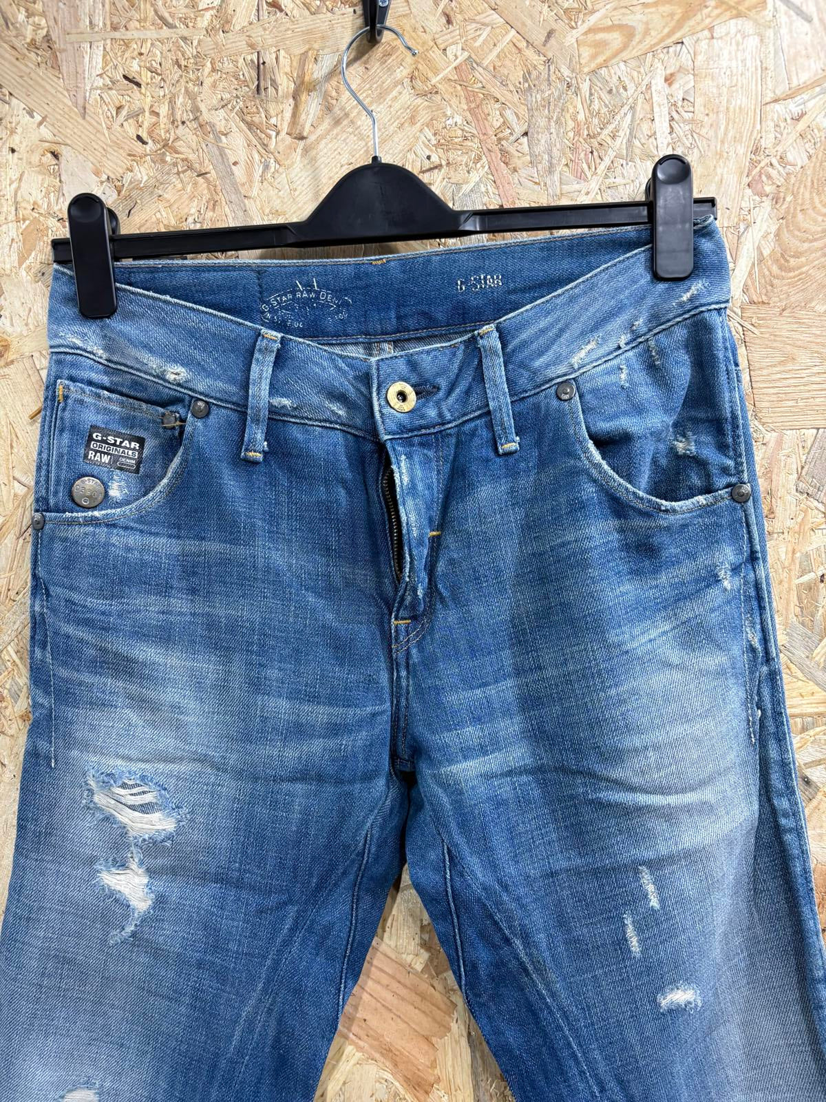 G-Star Arc Loose Tapered Jeans W26 L30 Women Blue Denim Y2K Vintage Carrot Zip