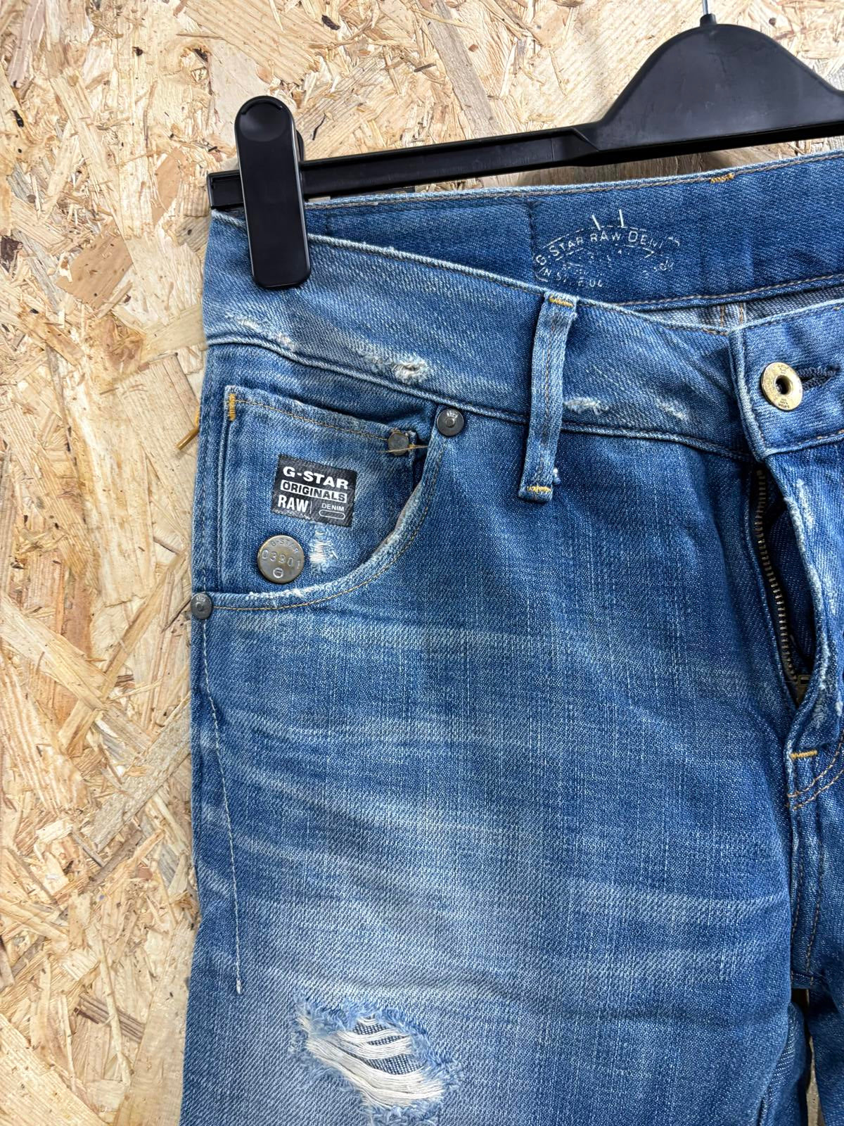 G-Star Arc Loose Tapered Jeans W26 L30 Women Blue Denim Y2K Vintage Carrot Zip