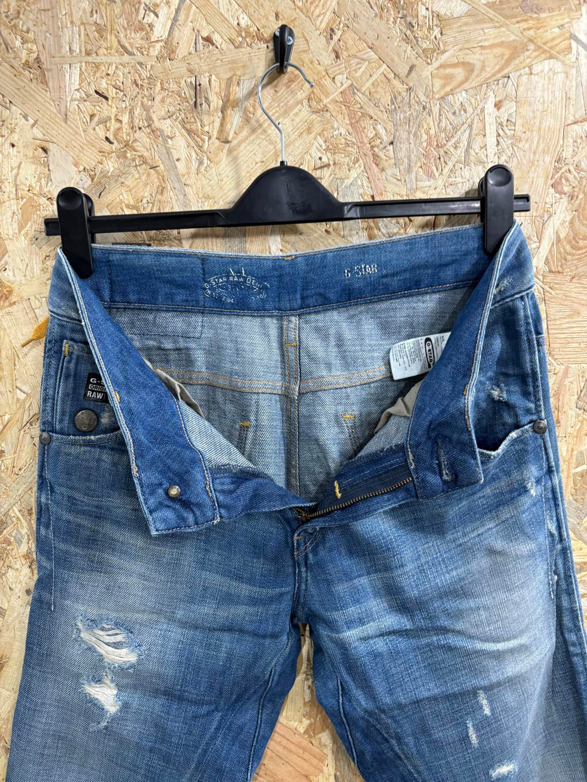 G-Star Arc Loose Tapered Jeans W26 L30 Women Blue Denim Y2K Vintage Carrot Zip