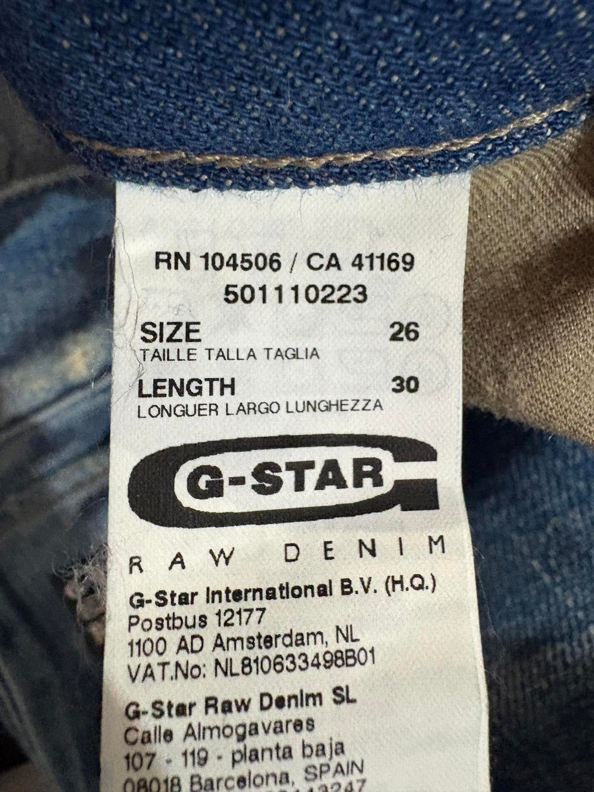 G-Star Arc Loose Tapered Jeans W26 L30 Women Blue Denim Y2K Vintage Carrot Zip