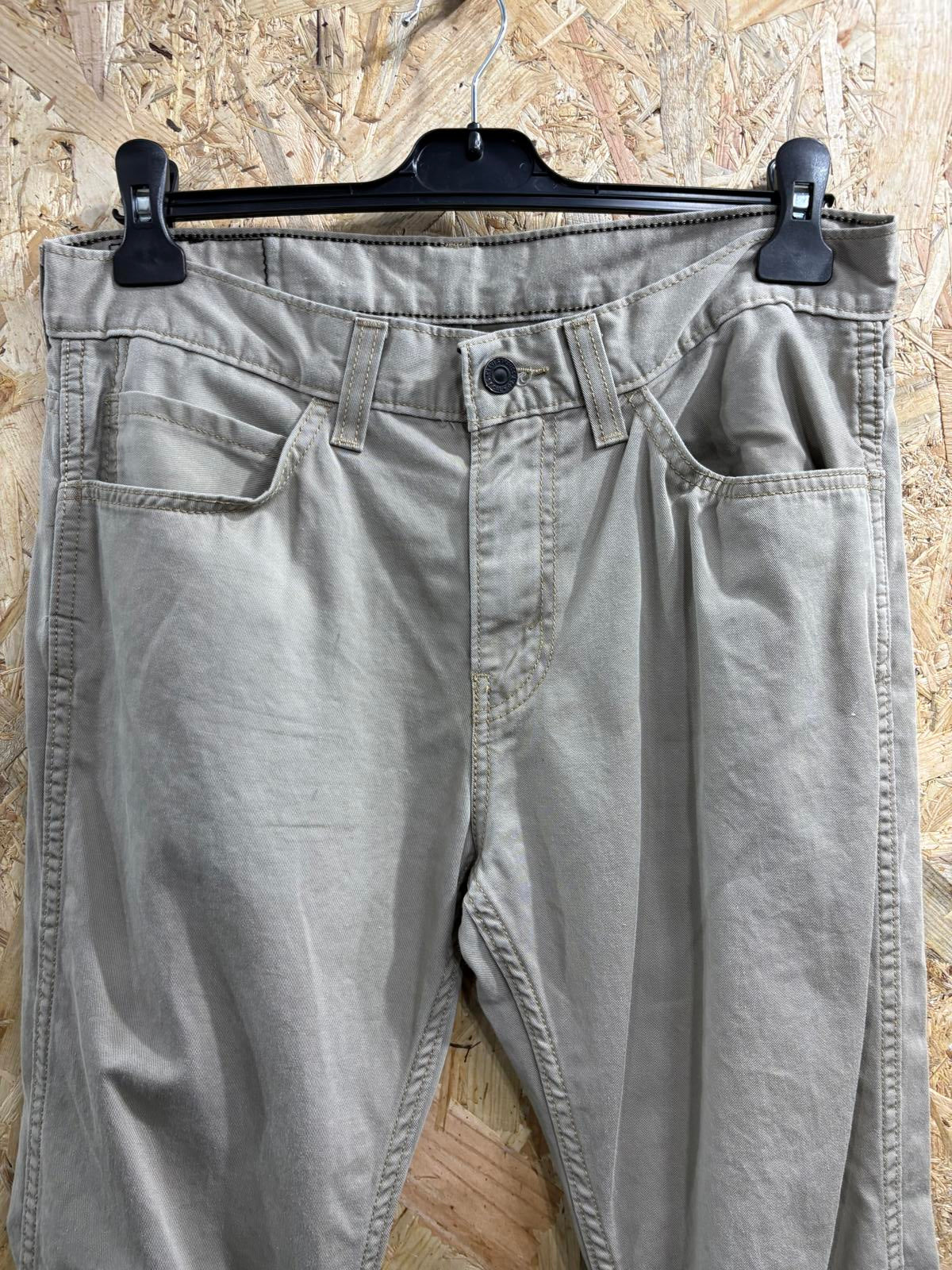 Levis 511 Slim Stone Jeans W32 L30 Men Straight Black Tab Chino Denim Beige Zip