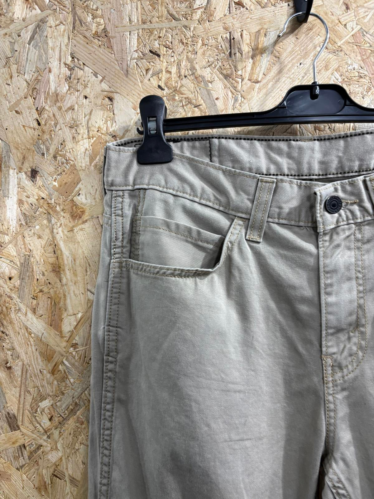 Levis 511 Slim Stone Jeans W32 L30 Men Straight Black Tab Chino Denim Beige Zip