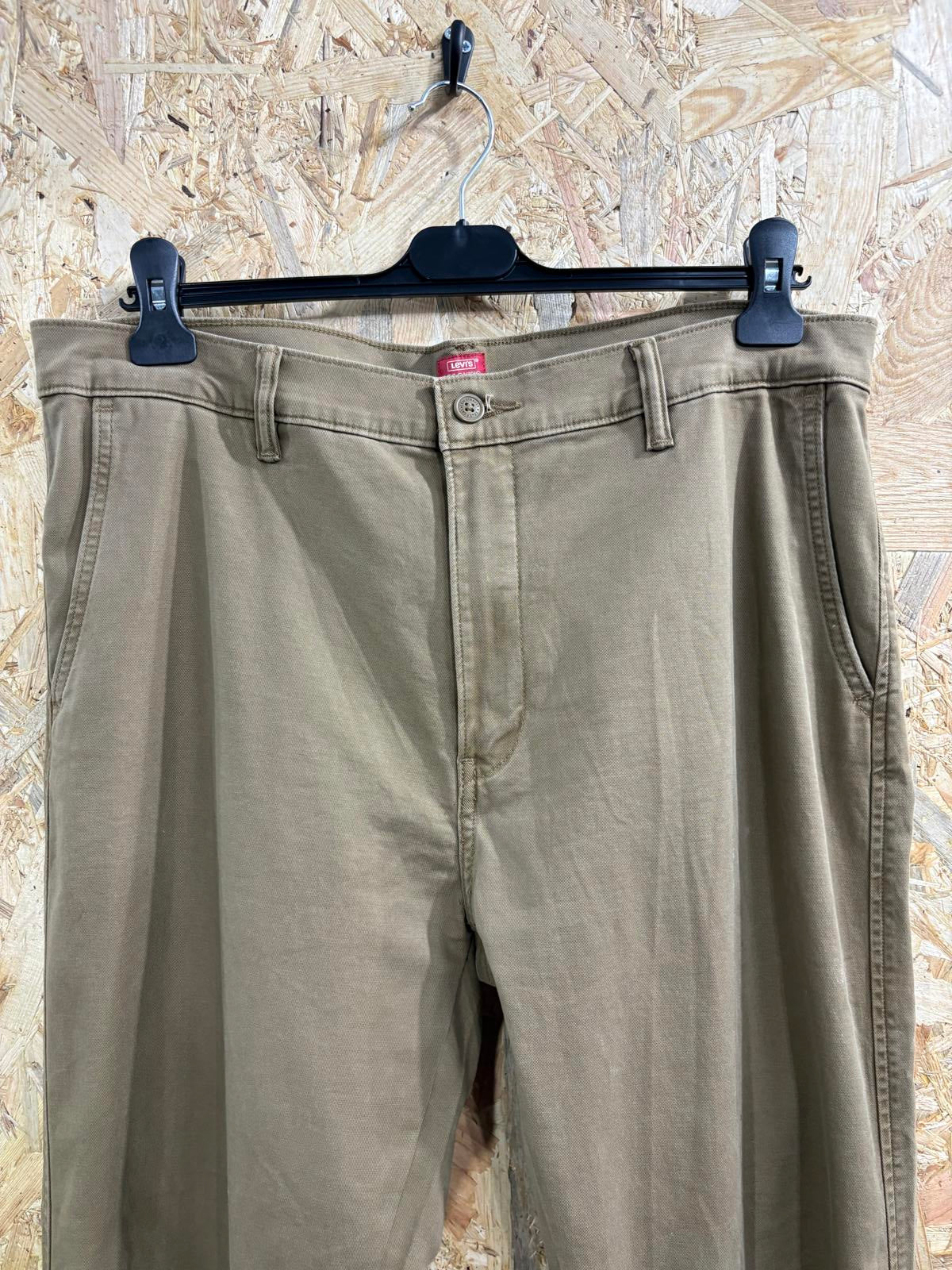 Levis XX Chino Trousers W36 L32 Brown Tan Pants Standard Taper Fit Zip Fly