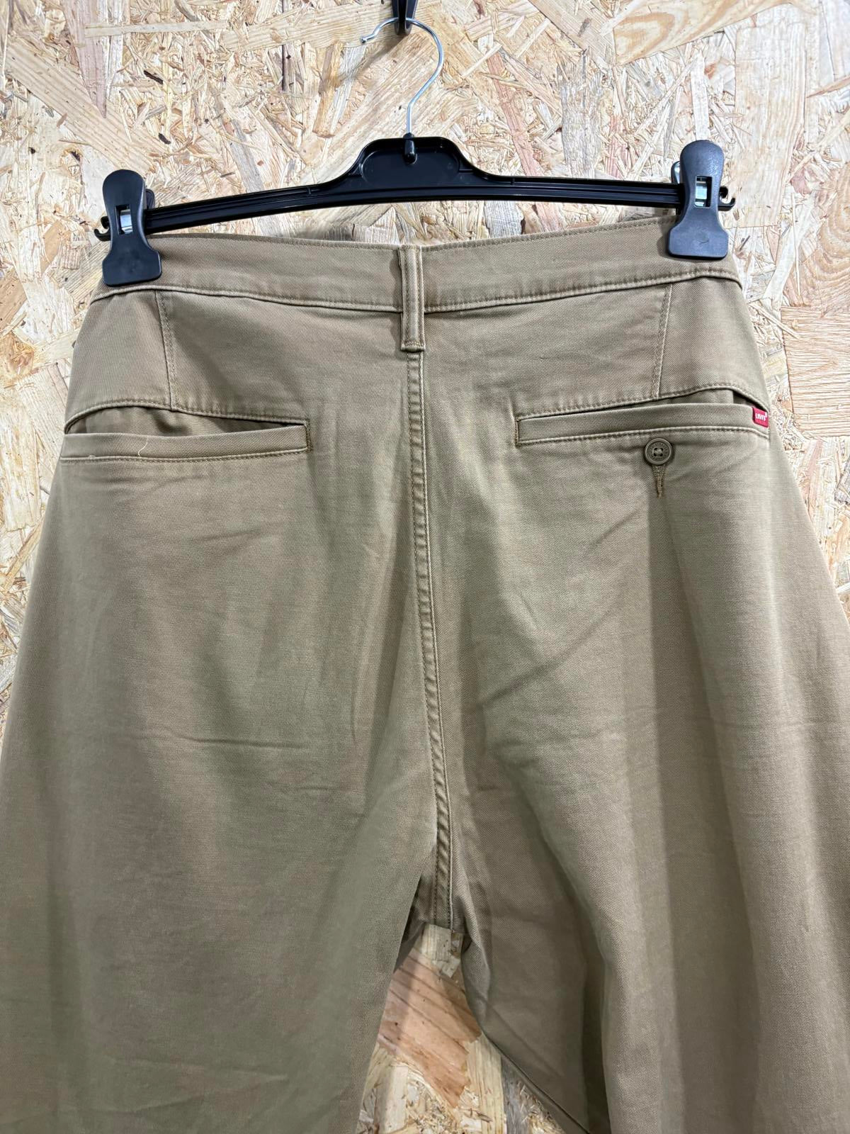 Levis XX Chino Trousers W36 L32 Brown Tan Pants Standard Taper Fit Zip Fly