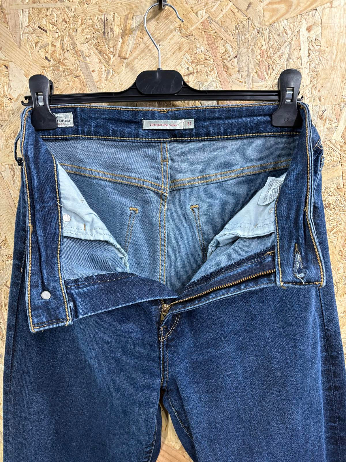 Levis 312 Shaping Skinny Jeans Women W31 L34 Navy Blue Stretch Denim Red Tab