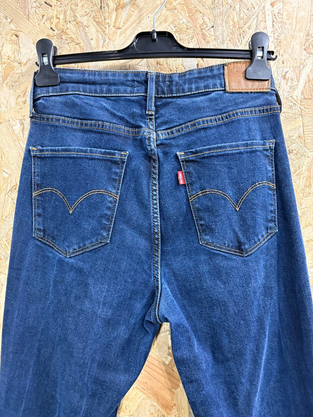 Levis 312 Shaping Skinny Jeans Women W31 L34 Navy Blue Stretch Denim Red Tab