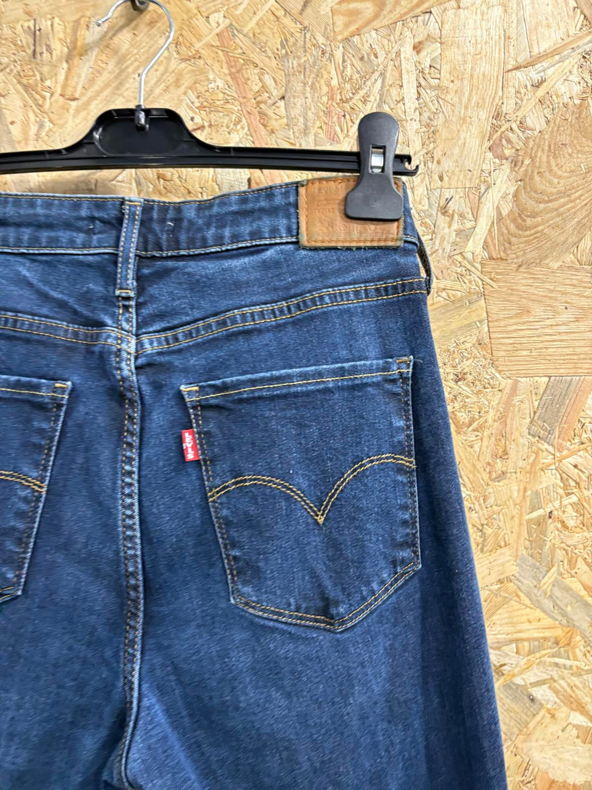 Levis 312 Shaping Skinny Jeans Women W31 L34 Navy Blue Stretch Denim Red Tab