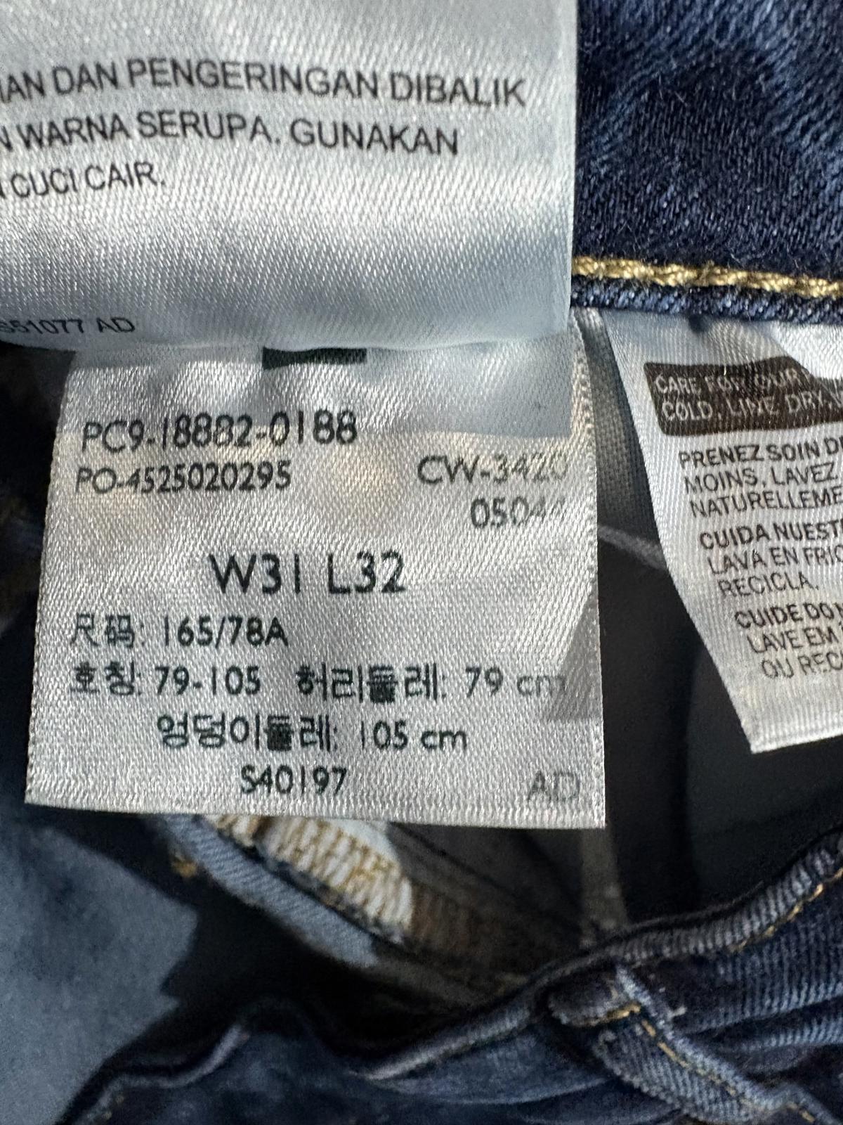 Levis 312 Shaping Skinny Jeans Women W31 L34 Navy Blue Stretch Denim Red Tab