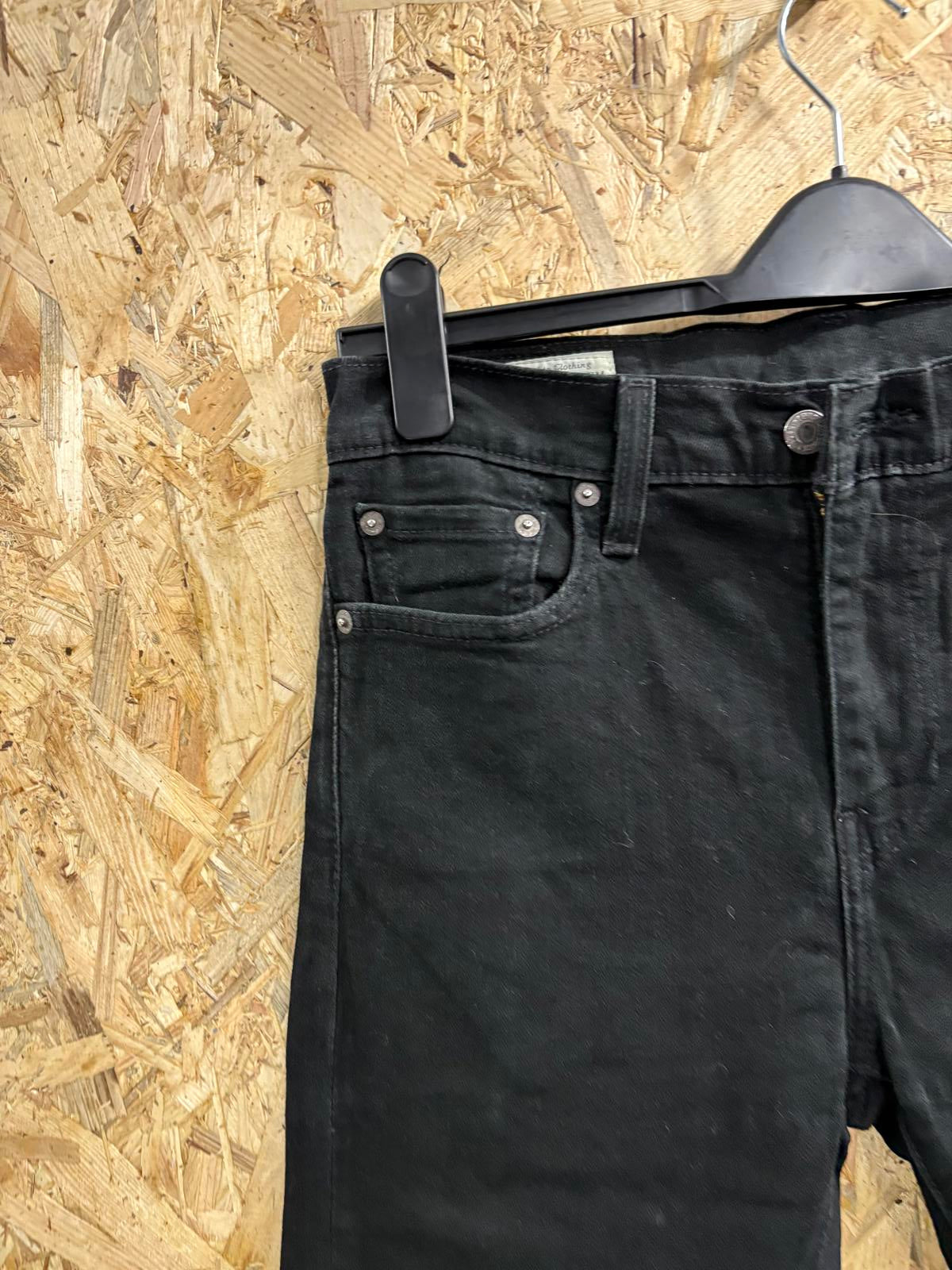 Levis 510 Skinny Jeans W30 L32 Men Black Slim Stretch Zip Fly Red Tab Emo Goth