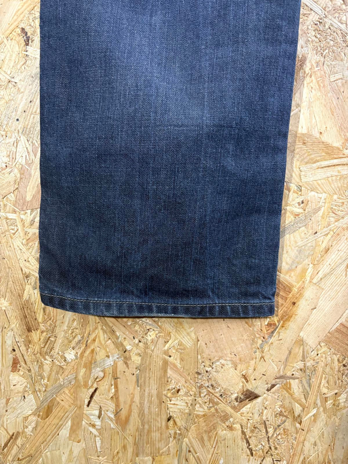 Diesel Larkee Jeans W34 L30 Rigid 008Z8 Navy Blue Regular Straight Italy Made