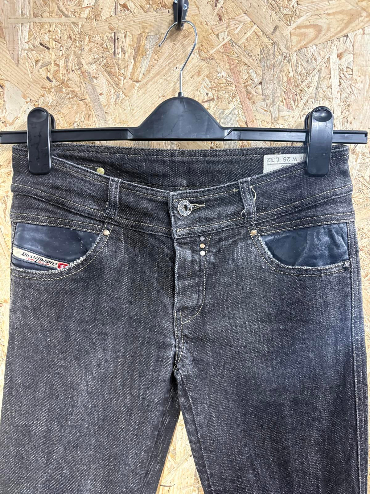 Diesel Rokket Black Bootcut Jeans W26 L32 Women Low Waist Rise 008DK Y2K Vintage